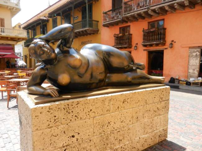 Botero beeld in Cartagena
